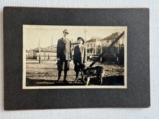 1900's Cabinet Photograph of Couple With Their Dog picture