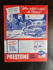 Vintage 1949 Prestone Anti-Freeze Full Page Original Ad picture