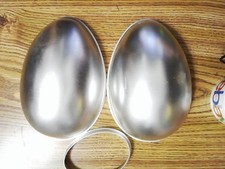 Wilton 1971 Easter Egg Cake Pan Set Aluminum 3D Mold Vintage Bakeware picture