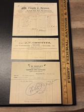 3 Dry Goods Letterheads Winston-Salem 1895 1916 Farmers Dry Goods Shipley Brown picture