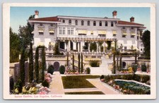 California Mansion Italian Garden, Los Angeles CA Postcard 1922, S.H. Kress Pub. picture