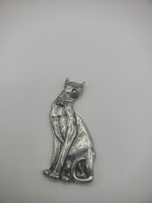 Vintage Metzke Pewter Cat Kitty Animal Paperweight Decor picture