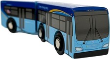 Munipals MP01_2103 Wooden Articulated Bus for NYC Train Set NYC New Flyer XE60 picture