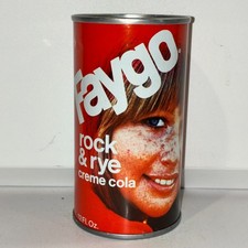 1970's Faygo Rock & Rye Creme soda can, bottom opened picture