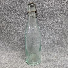 Antique 1890s S.A. Berry & Co Boston Aqua Bottle Wire Bail Stopper picture