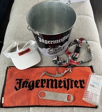 Jägermeister Bucket, Bar Towel, Lanyard, and XL Black Shirt, Visor Bottle Opener picture