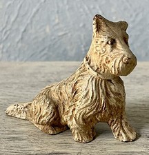 Vintage Scottish Terrier Scotty Dog Figurine Resin Beige Scotty Dog 2 7/8