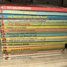 Huge lot - 18 Vtg 1970s Walt Disney Wonderful World of Reading Hardcover Books picture
