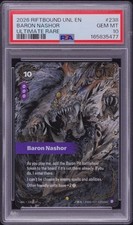 2026 RIFTBOUND: LEAGUE OF LEGENDS UNLEASHED #238 BARON NASHOR ULTIMATE PSA 10 picture