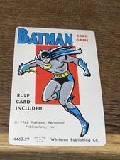 1966 N.P.P.I. WHITMAN BATMAN CARD GAME BATMAN ROOKIE YEAR RARE HEADER CARD picture