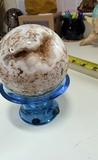 Ocean Jasper Sphere Druzy Vug Orbicular Polished Crystal Ball 729g 3.25in picture