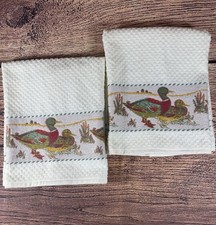 Vintage Haller Textilwerk Austria Lot Of 2 Kitchen Towel Ducks New picture