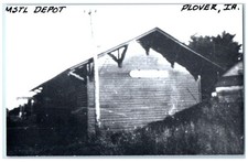 1960's MSTL Depot Plover Iowa Railroad Train Depot Station RPPC Photo Postcard picture