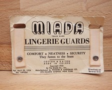Vintage Miada Lingerie Guards 1924 Patent Shoulder Strap Holders Sewing Notion picture