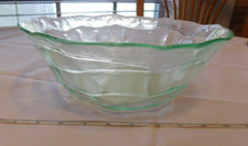 Unbranded Green Glass Serving Bowl Side Dish Bowl Vintage 10