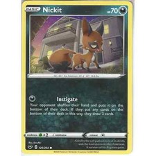 Nickit 125/202 Common - Pokemon Sword And Shield Base Set picture