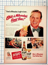 1950 Blatz Beer Ad Dan Duryea Milwaukee Wisconsin Vintage Magazine Print picture