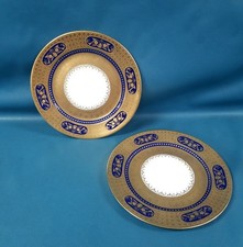 2 VTG ANTQ Crown Sutherland England Dinner Plates 10 1/8