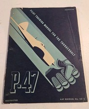 RARE Vintage P-47 Thunderbolt 1945 Pilot Training Manual Flight Manual  picture