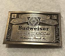 Budweiser Anheuser-Busch Vintage Breweriana Beer Belt Buckle - Kramer Products picture