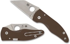 SPYDERCO MicroJimbo Brown G-10, Satin CPM 15V Steel, Plain Edge, C264GPBN15V NEW picture