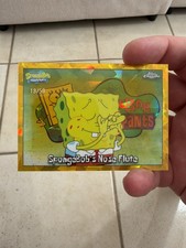 2025 TOPPS CHROME SQUAREPANTS SPONGEBOB'S NOSE FLUTE GOLD SAPPHIRE /50 #200 picture