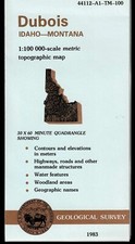 USGS Metric Topographic: Dubois, Idaho-Montana 1983 Topo Map picture