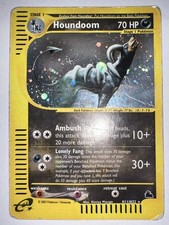 Pokemon Card- Houndoom-Skyridge-Holo-H11/H32-Rare-NoCrystal-ENG-SWIRL picture