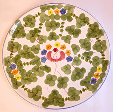 NWT The Ivy Restaurant Los Angeles, CA Large Floral Round Serving Platter Dish picture