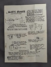 Antique Magic Mouse Trick Instructions Sheet picture