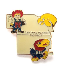 USPS Central Plains District Pin Herbie Husker Herky Hawkeye Jayhawk Mascots picture