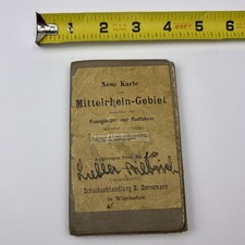 German New Rhine Pocket Panel Map For Pedestrian And Cyclist 1:180,000 Bornemann picture