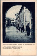 Porta San Giovanni and Palazzo Pari Portogruaro Italy C.1930s Unposted Postcard picture
