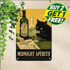 Absinthe Herbal Beverage Classical French Cafe Restaurant Metal Sign 8x12 picture