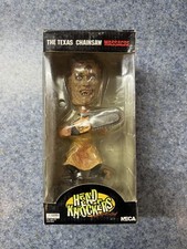 RARE🔥 NECA TEXAS CHAINSAW MASSACRE LEATHERFACE HEAD KNOCKERS BOBBLE HEAD HORROR picture