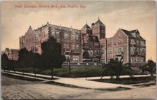 LOS ANGELES, California Hand-Colored Postcard