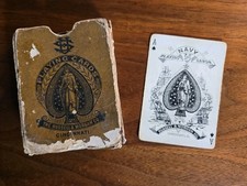 c1883 Antique Russell & Morgan Navy 303 Playing Cards 52/52 Original Angel Back picture