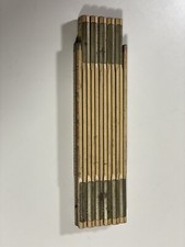 72” LUFKIN RED END X46 Folding Extension Rule Carpenter Ruler Brass Slide picture