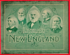 Literary New England 1905 Souvenir Booklet LH Nelson Co Antique Photo Book 1st picture