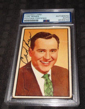 Carl Reiner 1954 Bowman Radio Stars signed autographed PSA card authenticated picture