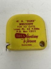 Vtg Celluloid Advertising Tape Measure Idea Vernon W.A. Duke Westcott Tucson AZ picture