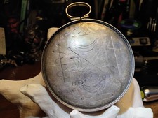 ~ Rare Mid Century Sterling Silver Moon Talisman Devine Protection Amulet ~ picture