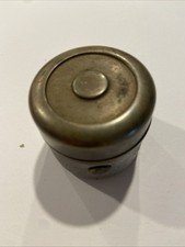 Antique Travel Pocket Inkwell With Hinged Metal Case Enclosing A Glass Bottle picture