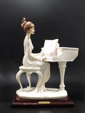 Vintage Italian Giuseppe Armani Figurine Lady At Piano Home Office Sculpture picture