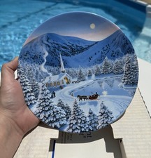 W.S. George Silent Night 1990 Spirit of Christmas Plate Jean Sias Box & COA picture