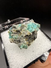 Rare Borcarite w/ likely Vesuvianite & Nifontovite (Thumbnail) - Charcas, Mexico picture