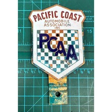 Vintage Pacific Coast Automobile Association PCAA Grille Badge Bastian Bros NY picture