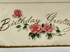 Vintage Birthday Day Card 8x3.5