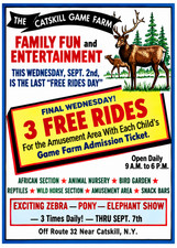 Vintage Catskill Game Farm Amusement Park Ad Magnet – Catskill  New York picture