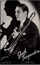 Jack Teagarden Jazz Trombone Mutoscope Card Unposted RPPC Big Band Era picture